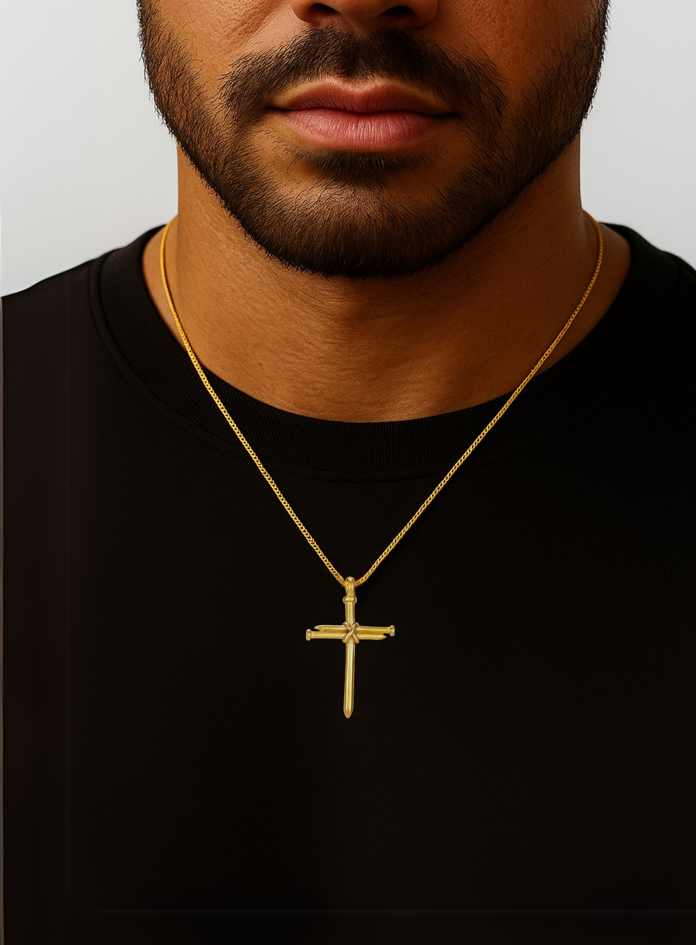 THREE NAILS CROSS NECKLACE