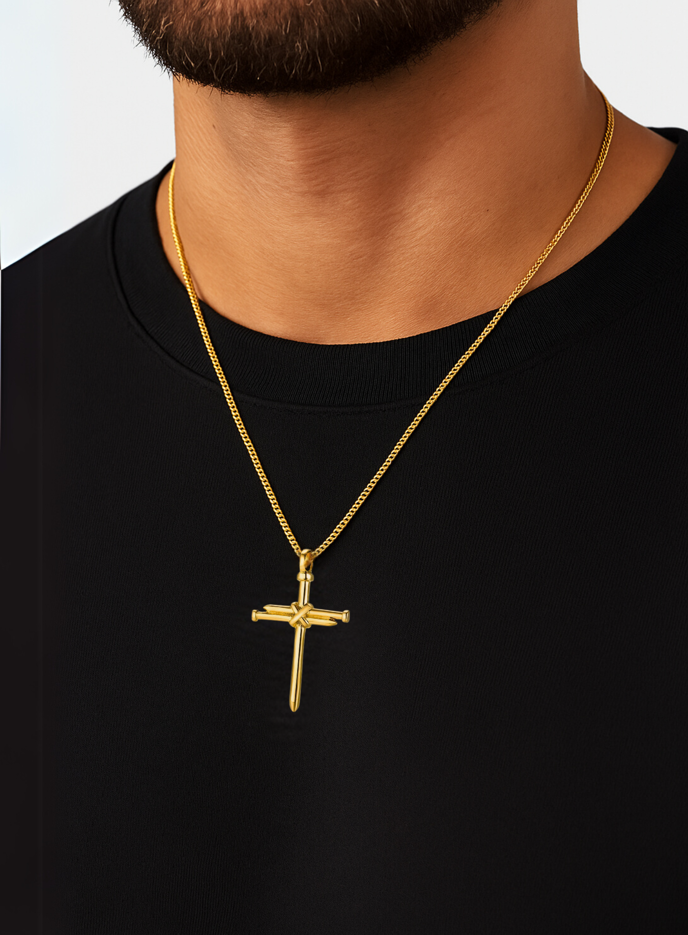 THREE NAILS CROSS NECKLACE